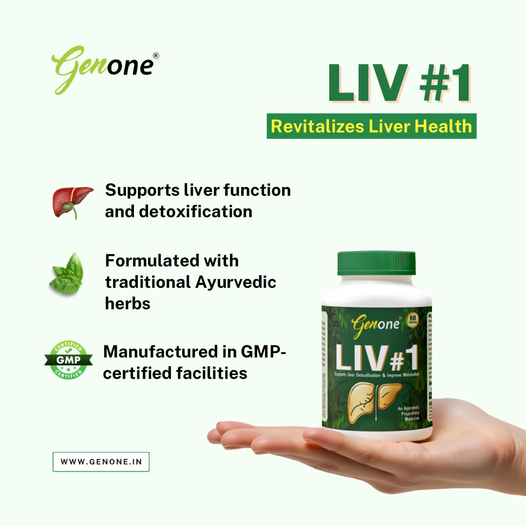 Liv#1 Ayurvedic Liver Support and Detoxification Tablets